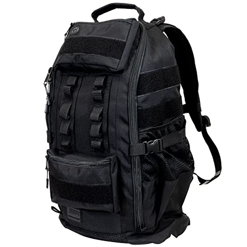 SERIOUS STEEL FITNESS Tactical Backpack and Gym Bag 1000D Nylon Black - color: Black, style: Backpack (Tactical)