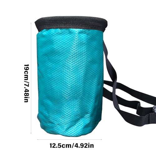 Rock Climbing Chalk Bag Talcum Powder Weightlifting Pouches Adjustable Drawstring Nonslip Storage Pouches Adjustable Drawstring Bag - color: Blue