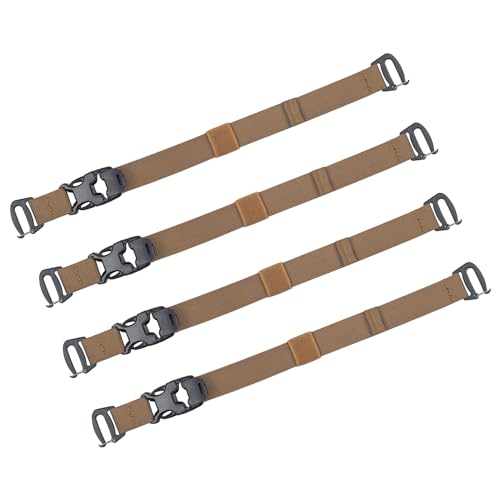 MOLLE Tactical Straps for Backpack - Adjustable 7.5-22 inch Compression Tie Down Straps for Gear, Rucksack, Tripod and Sleeping Bag - Heavy Duty 1000D Nylon (Khaki, 4-Pack) - size: 4-Pack, style: Khaki