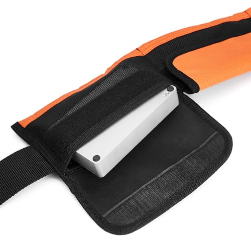4 Neoprene Pocket Scuba Weight Belt，Spear Fishing Nylon-fit for Waist 32" to 52" - Quick-Release Buckle - color: Orange
