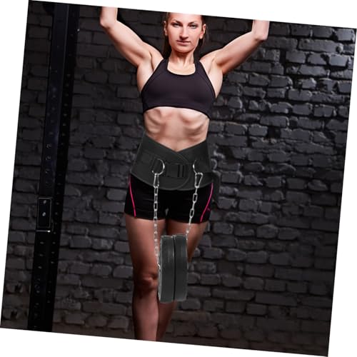 GARVALON Weighted Dipping Belt with Heavy-duty Chain, Thickened Pull-up Waist Belt for Weightlifting, Bodybuilding Resistance Training Equipment for Muscle Strength