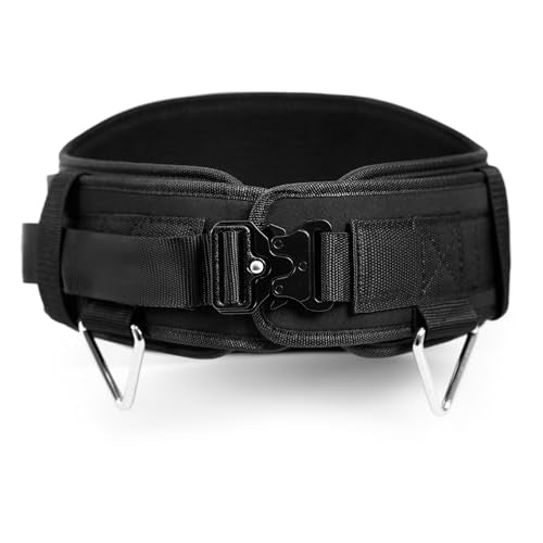 Weighted Dip Belt for Weight Lifting - 46" Pull Up Belt With Chain & Loading Straps - color: Black