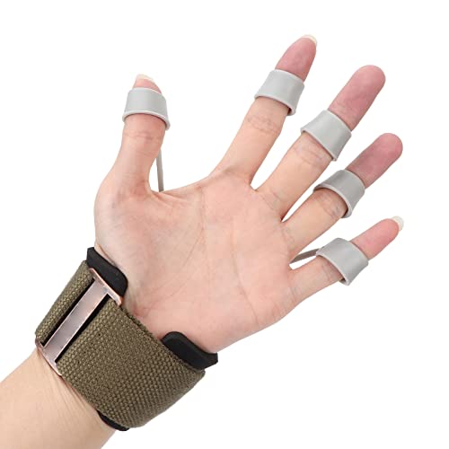 ZJchao Finger Strengthener, Silicone Finger Exerciser with Adjustable Wrist Strap, 6 Resistance Levels for Finger Flexion Extension Training, Hand Grip Strengthener for Rock Climbing, (20lbs Red) - size: 20 Pound Red
