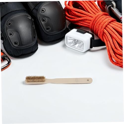 PRETYZOOM Rock Climbing Brush with Hard Boar Bristle Edge for Bouldering Accessories, Portable Wood Handle, Rapid Drying Design for Outdoor Climbing and Humid Environments