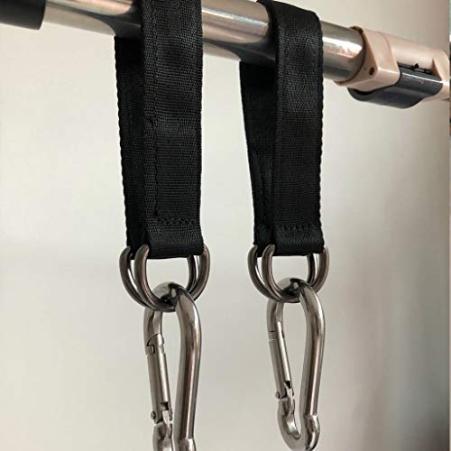 Tree Swing Straps, 2 PCS 25cm / 9.8inches Heavy Duty Hanging Straps Holds 440 lbs with Carabiner Perfect for Hammock, Plank - color: 25cm straps with Carabiner