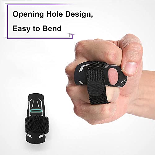 Finger Splint Finger Support Adjustable Elastic Compression Finger Sleeves Finger Brace Relieve Joint Pain Finger Guard Sport Finger Protector for Basketball Volleyball Tennis Baseball - M - size: Medium