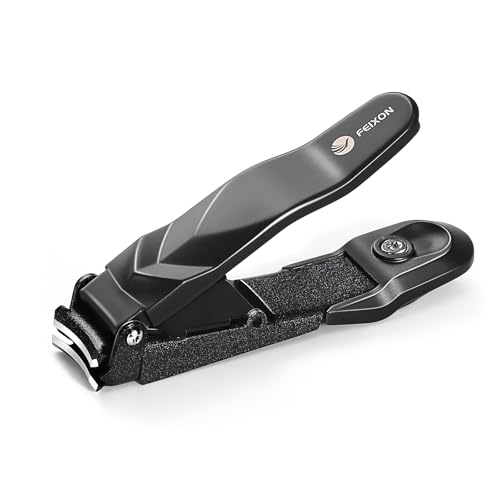 Nail Clippers for Men Women with Catcher - No Mess,Self-Collecting Heavy Duty Nail Clippers for Fingernails & Toenails, for Adult,Home,Travel,Gifts (No Splash Design)