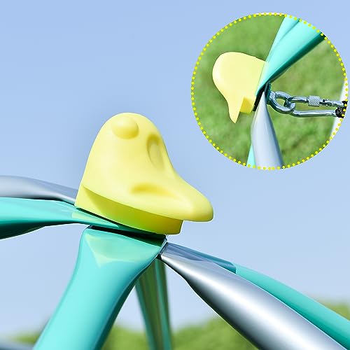 Merax 12FT Climbing Dome with Hammock, Outdoor Geometric Dome Climber | Playground Climber for Kids 3-10 Supporting 1000 lbs, Easy Assembly Play Center Jungle Gym - style: 12FT Green & Silver