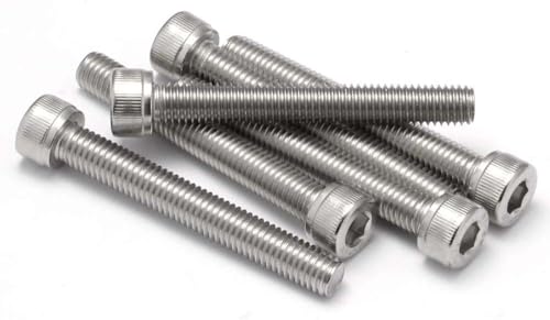 50 PCS Socket Head Cap Screw Assortment Set, M6 x 20mm, 25mm, 30mm, 35mm, and 40mm, Stainless Steel 304, Bright Finish - size: Assortment 20mm to 40mm