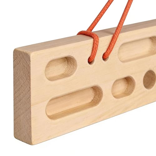 Climbing Fingerboard Heavy Duty Wooden Trainer | Rock Climbing Pull Up Bar Grip Trainer for Climbers Beginner Men Women Home Gym Indoor Fitness Workout