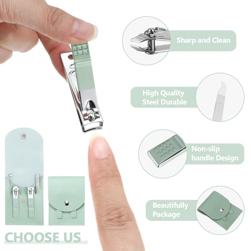 Geosar 12 Sets Manicure Gifts Bulk Nail Clippers Pedicure Kit Stainless Steel Professional Pedicure Grooming Kits Nail Care Tools with Travel Case for Women Men Hand Foot Birthday(Multi Colors) - color: Multi Colors