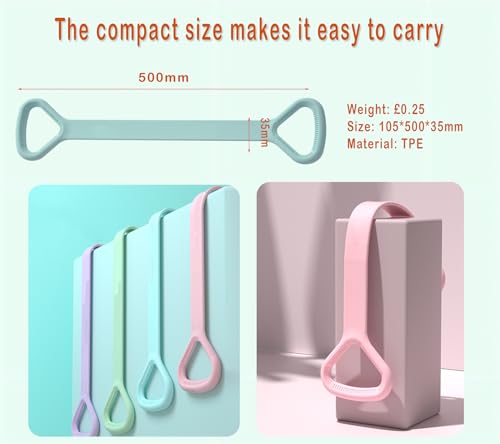 Figure 8 Resistance Band, Arm Back Shoulder Exercise Elastic Rope Stretch Fitness Band, Foot, Leg, Hand Stretcher, Arm Exerciser for Yoga Pilates Stretching Physical Therapy, Home Gym Workout - color: blue