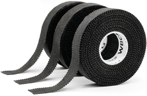 WARM BODY COLD MIND Athletic Finger Tape - 0.5inch x 33ft - Sport Tape for Fingers, Strong Hand Wrap for Crossfit, Weightlifting, Jiu Jitsu, Rock Climbing - color: 3 Rolls Black (33ft)