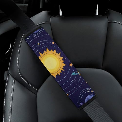 Universal Fit Seat Belt Shoulder Pad for Adult Use, Most Cars, 2 Pack Stylish Classic Space Harness Pads Strap Pressure Relief - color: Pattern 38
