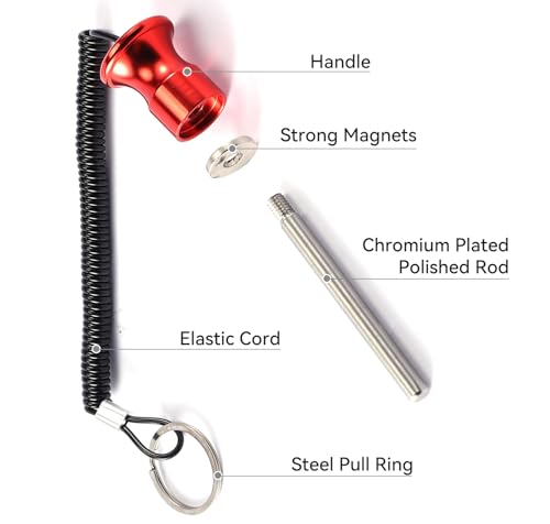 Gym Pin, Weight Stack Pin, Magnetic Weights, Universal Magnetic Weight Pin with Pull Rope, Gym Pins for Weight Stack, Home Gym Parts, Exercise Machine Parts & Accessorie - color: Red *2