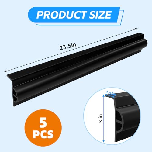 5 Pack Dock Edging Side Gard 10 Feet Dock Guard with Heavy Wall Sections for Greater Protection – Commercial Grade Double Molded Material Right Angle (Black) - color: 10 Feet Black, style: Right angle 5pack
