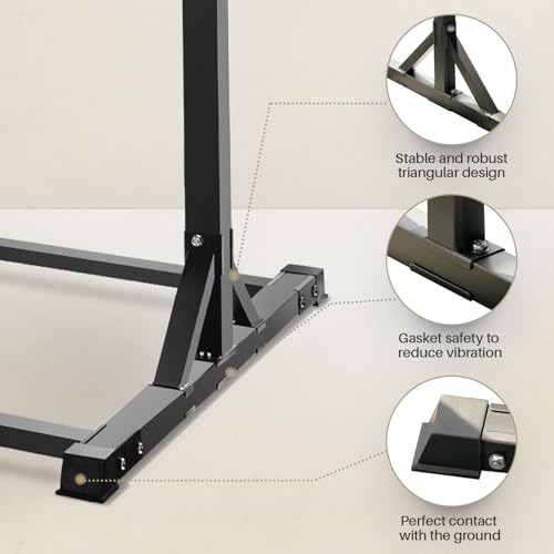 Pull Up Station, Bongkim Power Tower Portable Pullup Bar Station, Pull Up Bar for Home Gym, Pull Up Tower Station 330LBS - color: Red