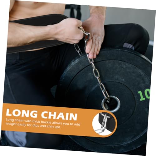 Hemoton Weightlifting Waist Belt with Detachable Chain for Men Heavy Duty Resistance Training Equipment for Dips and Chin-ups Adjustable Support for Waist Muscles