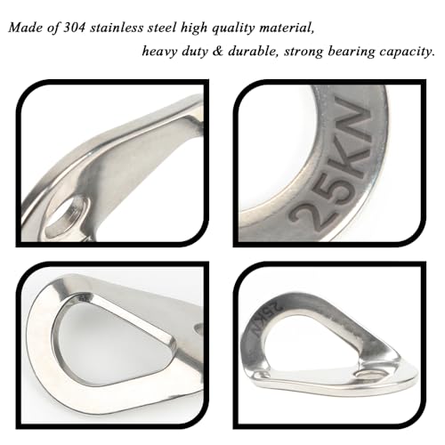 Climbing Bolt Hanger - Stainless Steel Rock Climbing Anchor Bolt Outdoor Gear Rescue Hammock Installation, Fits for Bolt, 2PCS - size: 25KN, style: M12