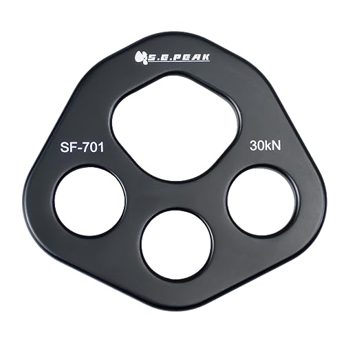 SEPEAK 30kN Rigging Plate, Force Divider Plate Bear, Anchor Multipliers Connector Gear for Yoga Hammock Descender Rock Climbing