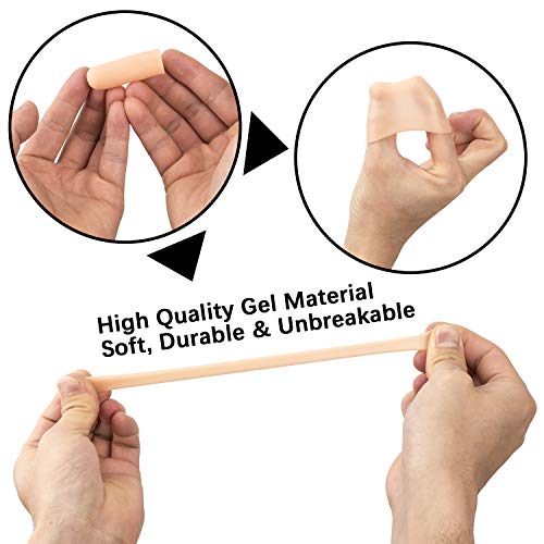ANCIRS 40pcs Gel Finger Support Protector Gloves, 2 Sizes, Nude - size: 40 Count (Pack of 1)