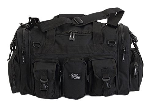 NPUSA Mens Large 22" Inch Black Duffel Duffle Military Molle Tactical Gear Shoulder Strap Travel Bag - color: Black