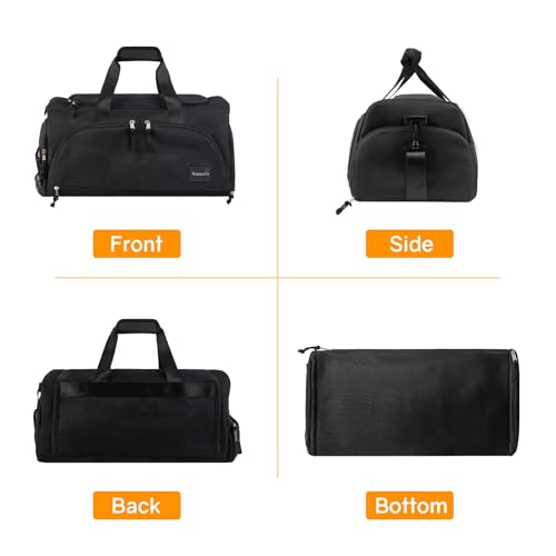 Gym Bag for Men & Women with Shoes Compartment and Wet Pocket Convertible Duffle Bag and Gym Backpack Waterproof Sports Duffel for Travel, Sports, Fitness & Workout