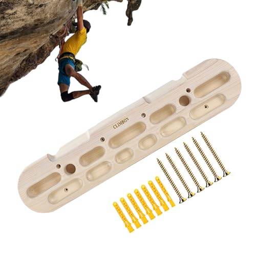 Wooden Hold Board Wall Climb Handle Frame Rock Climbing Pull Up Training | Climbing Wall Climb Handle Frame for Indoor Home Gym - color: B