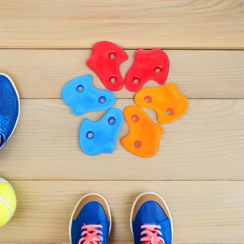IMIKEYA 6pcs Climbing Grips and Indoor Climbing Wall Holds Set Hand and Foot Holds for ’ Playground and Exercise Walls Indoor Outdoor Use