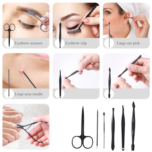 High Precision Stainless Steel Nail Clippers Set - 15 Pcs Manicure Pedicure Kit With File, Sharp Scissors, and Cutter for Fingernails & Toenails - Stylish Light Gray Case - color: Light Gray 15 Pieces