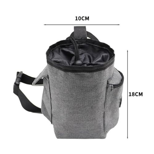 Climbing Chalk Pouch Convenient Chalk Bag with Drawstring Closure and Adjustable Belt for Suitable for Climbing Weightlifting Training - color: Grey