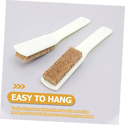 LIFKOME 2Pcs Boar Hair Climbing Brush Set for Bouldering and Rock Cleaning Sturdy Handles Outdoor Sports Cleaning Tool