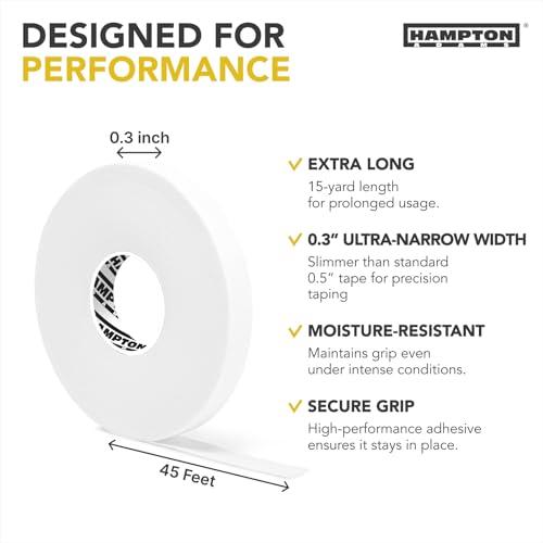 Hampton Adams Pro Finger Tape, Non Slip Grip for BJJ & Climbing | 8 Pack Rolls, No Fray Edges, Super Strong Adhesive, Extended Wear for Bouldering Crossfit Weightlifting & Jiu Jitsu - color: White