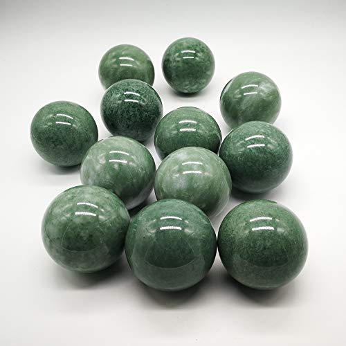 2" Greenish Stone Baoding Balls,Hand Exercise Tool