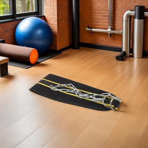 Weighted Dip Belt for Weightlifting and Pullups with Heavy-duty Chain, Comfortable Padding Fitness Accessory for Strength Training and Muscle Building