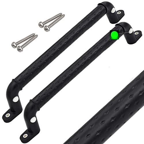Set of 2 Playground Safety Handles Glow-in-The-Dark 17" Metal Non-Slip Solid Swing Set Kids Safety Hand Grips