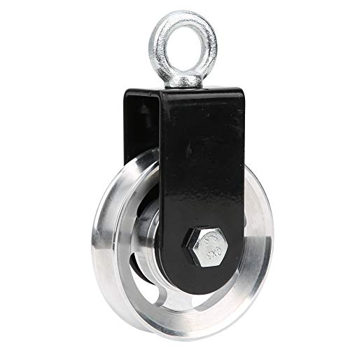 Stainless Steel Fitness Equipment Pulley Bracket with Mute Hanging Wheel for Rope Training and DIY Lifting Systems