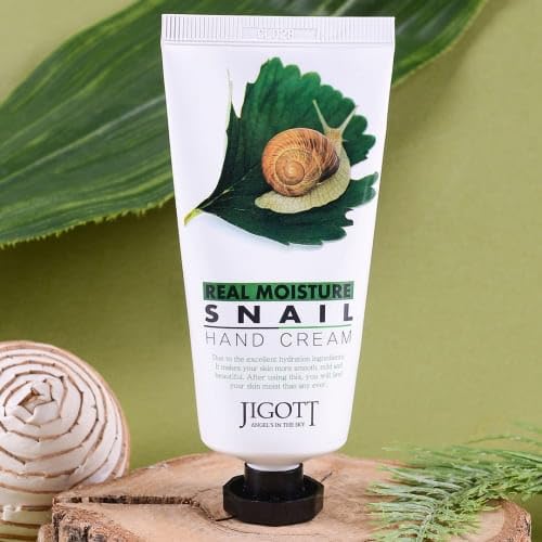 Jigott Real Moisture Snail Hand Cream 100ml/3.38fl.oz - Excellent Hydration Hand Cream (Snail)