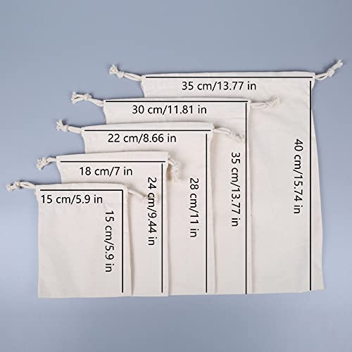 Breathable Dust-proof Drawstring Storage Pouch String Bag for Handbags Purses Shoes Eco Bag (5 Sizes) - style: 5 Sizes