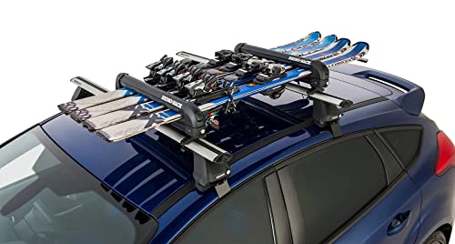 Rhino-Rack Carrier for Skis, Snowboards, Fishing Rods, Paddles, Skateboards, Water Skis, Wakeboard & More, Universal Mounting, Easy to Use, Locking, Lightweight & Heavy Duty, Suitable for All Vehicles - style: 20 Inch (4 Skis / 2 Snowboards / 1 Wakeboard)