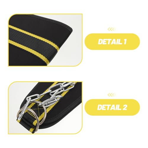 Weighted Dip Belt for Weightlifting and Pullups with Heavy-duty Chain, Comfortable Padding Fitness Accessory for Strength Training and Muscle Building