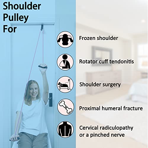 Shoulder Pulley Over The Door Physical Therapy System | Over-the-door exercise pulley designed for shoulder physical therapy exercises. - color: Pink