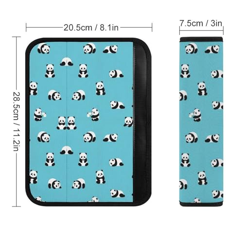 2 Pack Cute Panda Seat Belt Shoulder Pad Universal Fit Harness Pads Strap for Kids, Car Seats Pushchair Strollers High Chair Pushchair, Shock Absorption - color: Pattern 168