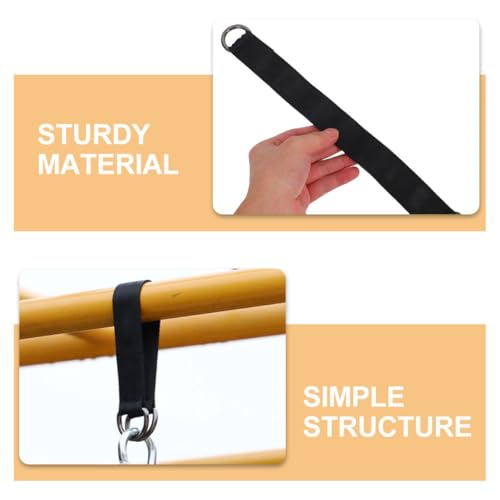 Holibanna 4 Pcs Heavy Duty Outdoor Swing Buckle Connecting Straps 3cm X 28cm Double-Layer Nylon Tree Hanging Belts for Hammock and Gym Equipment
