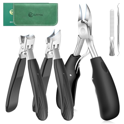 Upgrade Large Toenail Clippers for Thick Nails for Seniors Non-Slip Long Handle, Slanted Eagle Beak Angled Nail Clippers, Wide-Mouth Splash-Proof Curved Precision Ingrown Nail Cutter for Men Women - style: Modern