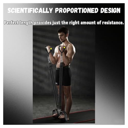 Multifunction Tension Rope Set,Upgraded Smart Stirrup Puller Adjust Sit Up Bar-Pedal Puller Tensioner Workout Bands Resistance with Abdomen/Waist/Leg/Hips/Chest/Back