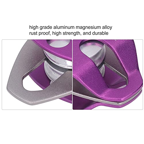 Climbing Pulley, Double Side Swing High-Strength Aluminum 360° Rotation for Rock Climbing, Construction, Aerial Work