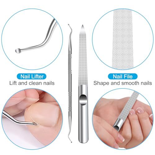 2026 Toenail Clippers for Thick Toenails for Seniors Angled Head | Large Toe Nail Clippers Set for Men, Long Handle Heavy Duty Ingrown Toenail Clippers, Ultra Sharp Slanted Finger Nails Cutter - style: 5PCS Toenail Clippers