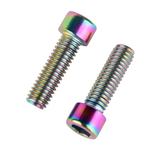 6Pcs Bike Screws M6x10 12 16 18 20 25 30 35mm Stainless Steel Socket Head Cap Allen Hex Bolt (Ranibow, M6 x18mm) - color: Ranibow, size: M6 x18mm