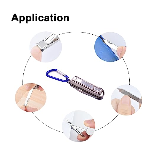 5 in1 Multi Tool Nail Clippers,Portable Foldable Pocket Knife,Keychain,Scissors,Nail Files,Portable Nail Clippers,Stainless Steel Foldable Nail Cutter,Travel,Hiking,Camping,Mini Pocket Key Ring Gift